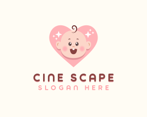 Cute Baby Heart logo design