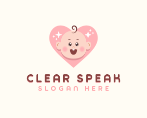 Cute Baby Heart logo design