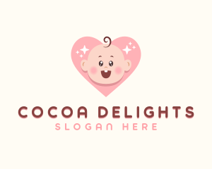 Cute Baby Heart logo design