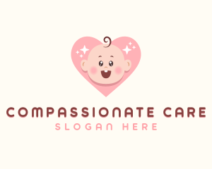 Cute Baby Heart logo design