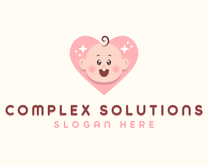 Cute Baby Heart logo design