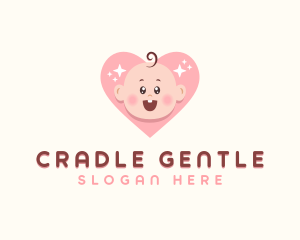 Cute Baby Heart logo design