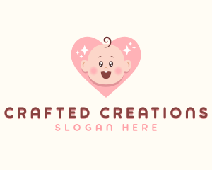 Cute Baby Heart logo design