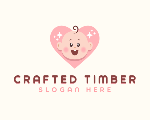 Cute Baby Heart logo design