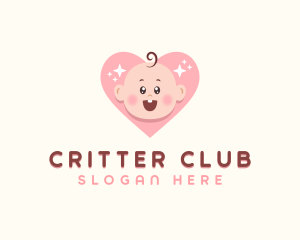 Cute Baby Heart logo design