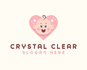 Cute Baby Heart logo design