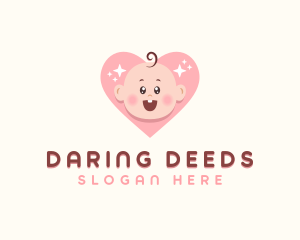 Cute Baby Heart logo design