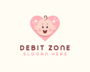 Cute Baby Heart logo design