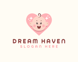 Cute Baby Heart logo design