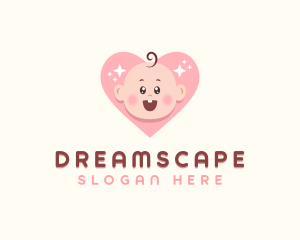 Cute Baby Heart logo design