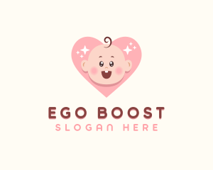 Cute Baby Heart logo design