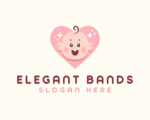 Cute Baby Heart logo design