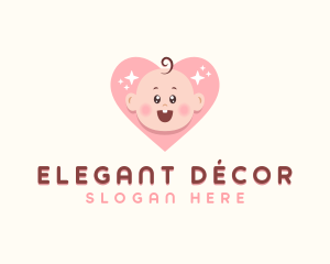 Cute Baby Heart logo design