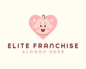 Cute Baby Heart logo design