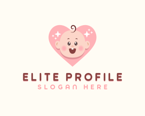 Cute Baby Heart logo design