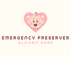 Cute Baby Heart logo design