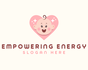 Cute Baby Heart logo design