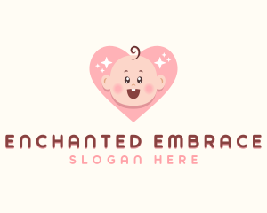 Cute Baby Heart logo design