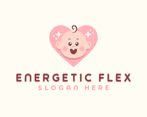 Cute Baby Heart logo design