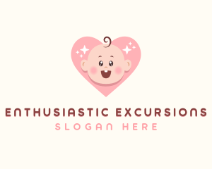 Cute Baby Heart logo design