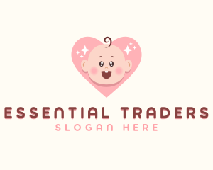 Cute Baby Heart logo design