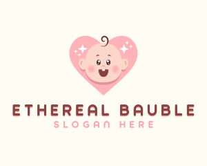 Cute Baby Heart logo design