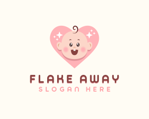 Cute Baby Heart logo design