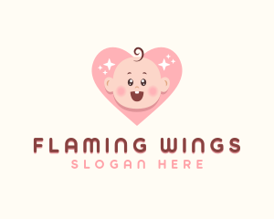 Cute Baby Heart logo design