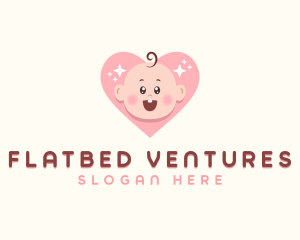 Cute Baby Heart logo design