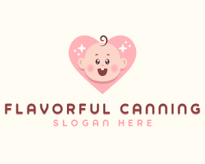 Cute Baby Heart logo design