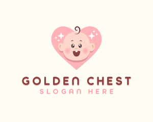 Cute Baby Heart logo design