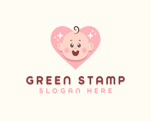 Cute Baby Heart logo design