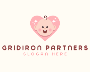 Cute Baby Heart logo design