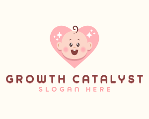 Cute Baby Heart logo design