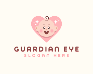 Cute Baby Heart logo design