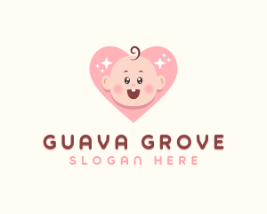 Cute Baby Heart logo design