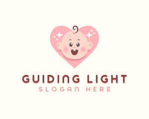 Cute Baby Heart logo design