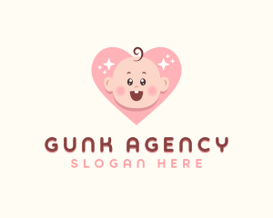 Cute Baby Heart logo design