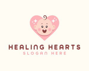 Cute Baby Heart logo design