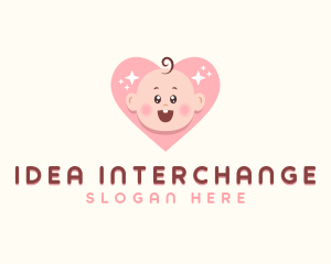 Cute Baby Heart logo design