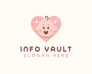 Cute Baby Heart logo design