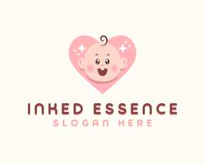 Cute Baby Heart logo design