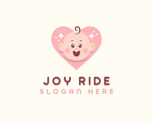 Cute Baby Heart logo design