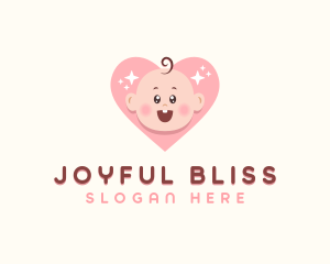 Cute Baby Heart logo design