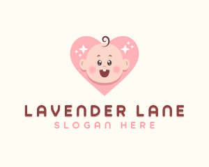 Cute Baby Heart logo design