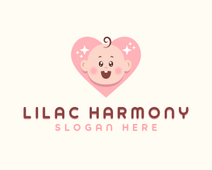 Cute Baby Heart logo design