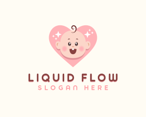 Cute Baby Heart logo design