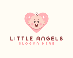 Cute Baby Heart logo design