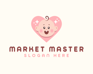 Cute Baby Heart logo design