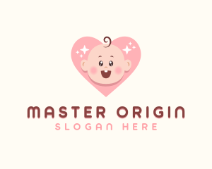 Cute Baby Heart logo design